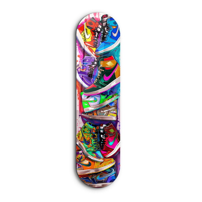 Wallity Colorful Sneakers Pintura Decorativa de Vidrio Templado Wallity Colorful Sneakers Pintura Decorativa de Vidrio Templado